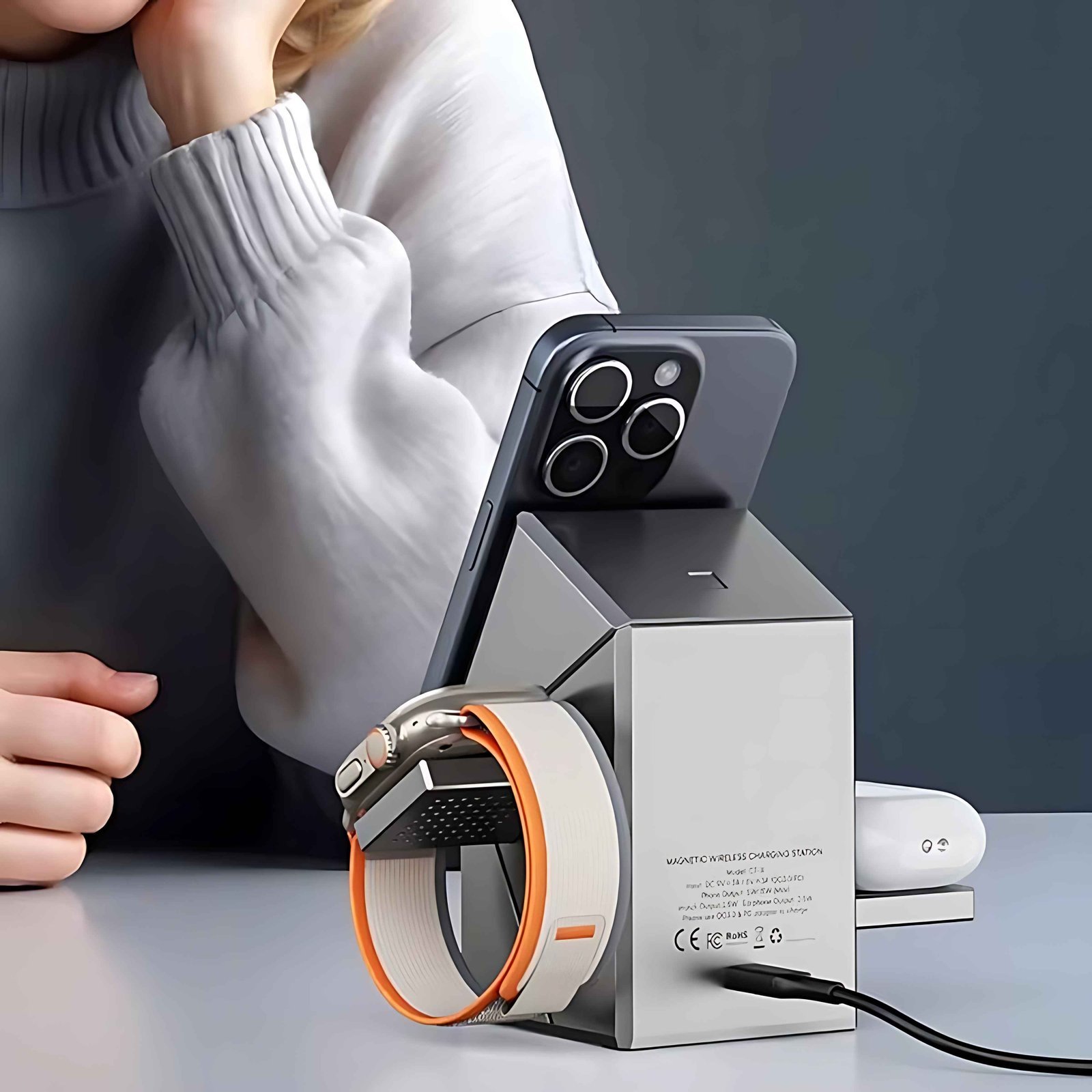 3 in 1 30w fast wireless charging station, suitable for iphone watch, air pods & 16, 15 series 3 in 1 30w fast wireless charging station, suitable for iphone watch, air pods & 16, 15 series